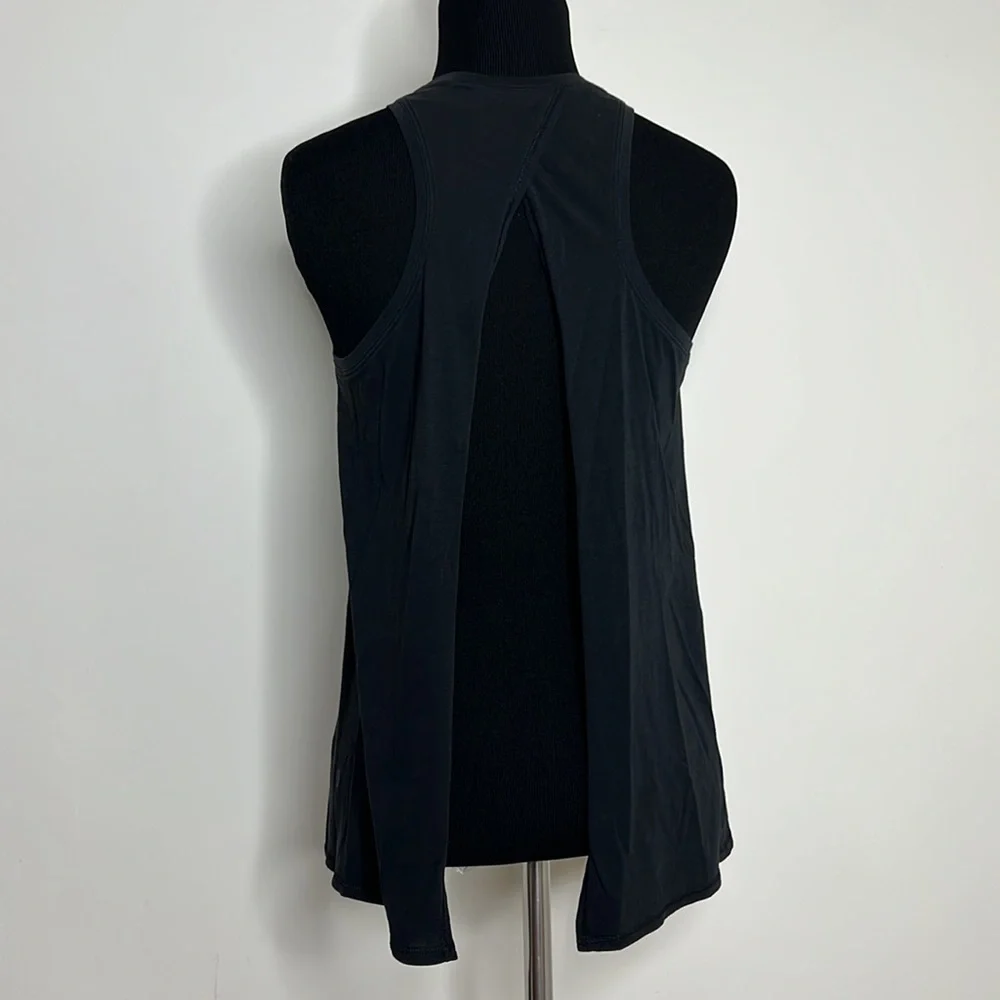 LULULEMON Black High Neck Open Back Tank Top S